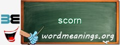 WordMeaning blackboard for scorn